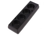 Conector Alimentare AC Mamă Spliter 2P 250VAC 16A Negru