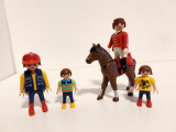 Lot 5 figurine Playmobil Geobra: 2 adulti, 2 copii si un cal
