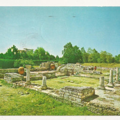 Carte Postala veche - Mangalia Sud, Ruinele cetatii Callatis, circulata 1974