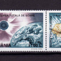 RO 1999 , LP 1487a ,"Eclipsa de soare" , serie+vinieta ,MNH