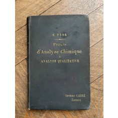 E. Fink Precis d Analyse Chimique (1896)