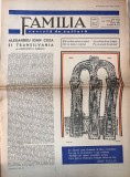 Revista Familia de Cultura Nr 1 Ianuarie 1967 Almanah Bibliofilie 25 Pagini Romana Dimensiune 42x30cm Stare Buna Brosate