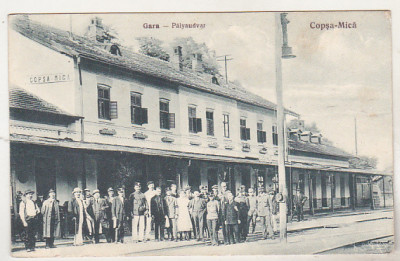 bnk cp Copsa-Mica - Gara - necirculata 1927 foto