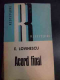 Acord Final - E. Lovinescu ,545137, Dacia