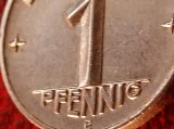 (valoare ridicata) 1 pfennig 1953 E, DDR, stare UNC + Luciu (impecabila) [poze]. Discount conform descriere [10 - 20 %. Vezi descrierea.]., Europa