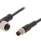 Cablu de conectare M12/M8, 1m, 60VAC, 4A, -25&divide;80&deg;C