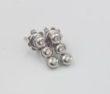 Superbi cercei foarte fini din aur alb 18 ct si diamante naturale, 18k