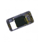 CARCASA MIJLOC CU GEAM CAMERA / BLITZ , SAMSUNG G925 GALAXY S6 EDGE GOLD ORIG SWAP B
