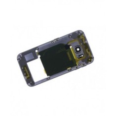 CARCASA MIJLOC CU GEAM CAMERA / BLITZ , SAMSUNG G925 GALAXY S6 EDGE GOLD ORIG SWAP B