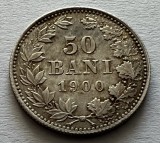 50 Bani 1900, Argint, Carol I, Romania UNC