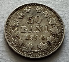 50 Bani 1900, Argint, Carol I, Romania UNC