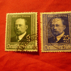 Serie Germania 1940 -Personalitati -Emil Behring - tratare difterie ,2 val.stamp