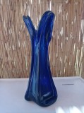 Vază din sticlă cobalt