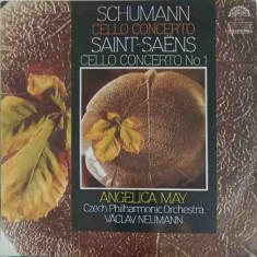 Disc vinil, LP. CELLO CONCERTO-Schumann, Saint-Saens, Angelica May, Czech Philharmonic Orchestra, Vaclav Neumann