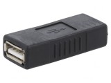 Adaptor USB 2.0 Dual Auriu Negru