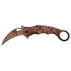 Briceag Vanatoare IdeallStore Karambit Desert Camo 20cm, Otel 440C, Bej, Anti-alunecare