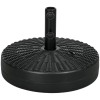 Suport pentru umbrela 38-48 mm, rotund, HDPE si otel, imitatie ratan, negru, 51x36 cm, ART