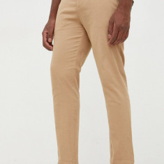 United Colors of Benetton pantaloni barbati, culoarea bej, drept