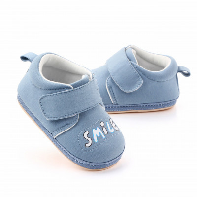Pantofiori albastri pentru baietei - Smile (Marime Disponibila: 3-6 luni foto