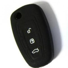 Husa Silicon Cheie Briceag Ford Focus 3 Butoane Neagra AutoProtect KeyCars