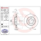 Set disc frana Audi A4 B5 (8d2) 11.94-12.01; Vw Passat B5.5 (3b3) 10.00-12.05, Spate, 256X22mm, ventilat, BREMBO