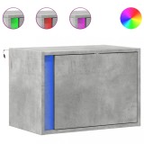 Cumpara ieftin Noptiera montata pe perete cu lumini LED, gri beton