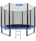 Trambulina 305 cm cu Plasa Siguranta si Scara, Testata TUV, Sarcina Max 150kg, Albastru