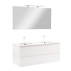 Mobilier complet de baie Vario Forte 120 alb-alb
