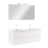 Mobilier complet de baie Vario Forte 120 alb-alb