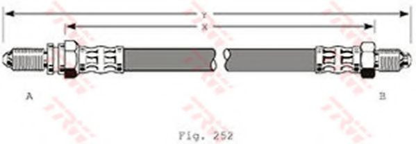 Conducta / cablu frana FORD FIESTA IV (JA, JB) (1995 - 2002) TRW PHC280