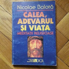 Nicolae Balota - Calea, Adevarul si Viata. Meditatii religioase (Dacia, 1999) Sfanta Biblia Biserica rugaciune Hristos credinta filosofie religie