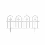 Gard de gradina decorativ, plastic alb, set 4 buc,&iuml;&iquest;&frac12;60x30.5 cm