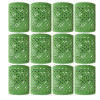 Set bigudiuri catifea Lila Rossa, 50 x 65 mm, 12 bucati, Verde, Oranjollie