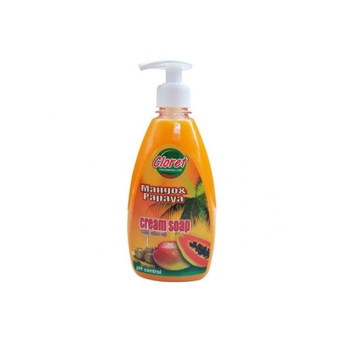 Cloret Sapun Lichid Cremos Mango &amp; Papaya 500 ml