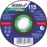 Disc de slefuit piatra cu centru depresat 230x6,0x22,2, Dedra