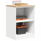 VidaXL Dulap depozitare garaj alb 60x51x85 cm lemn masiv de pin