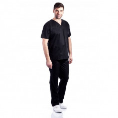 Costum medical negru &amp;amp;#8211; unisex foto