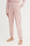 HUGO pantaloni de lounge culoarea roz, neted, 50490578