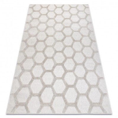Covor SANTO SISAL 58391 fagure de miere bej, 80x150 cm foto