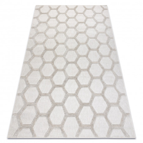 Covor SANTO SISAL 58391 fagure de miere bej, 80x150 cm