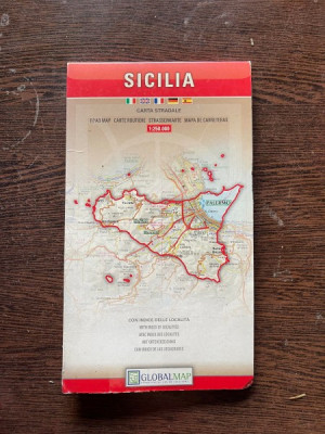 Sicilia (harta) Carta Stradale foto