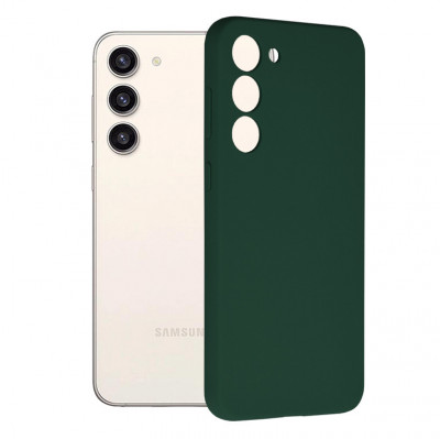 Husa pentru Samsung Galaxy S23 Plus, Techsuit Soft Edge Silicone, Dark Green foto