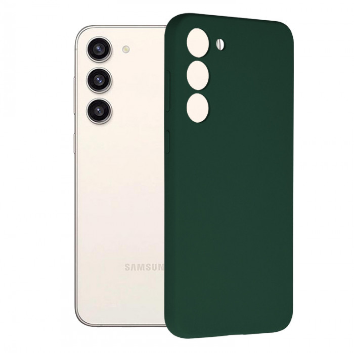 Husa pentru Samsung Galaxy S23 Plus, Techsuit Soft Edge Silicone, Dark Green