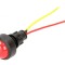 Lampă LED convexă roșie 12-24V DC/AC &Oslash;13mm