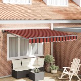 Cortina Retractabilă Manual Portocalie și maro 300x250 cm