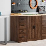 vidaXL Dulap depozitare garaj stejar maro 30x51x85 cm