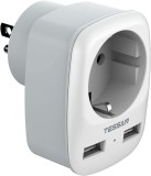 Adaptor Europe to USA Tessan TS-611, EU - US, 2xUSB - 2,4A, 10 A, Generic