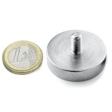 Magnet neodim oala &Oslash;32 mm, cu filet exterior M6, putere 39 kg