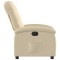 Fotoliu rabatabil electric, crem, material textil - 10