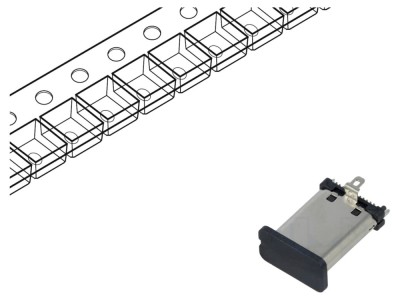 Conector USB C SMT verticale 24 pini foto
